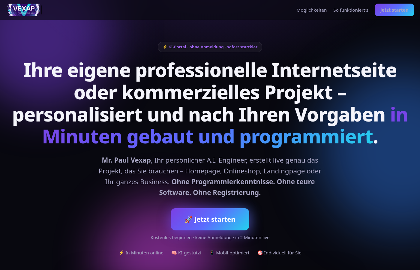 Screenshot vexap.com